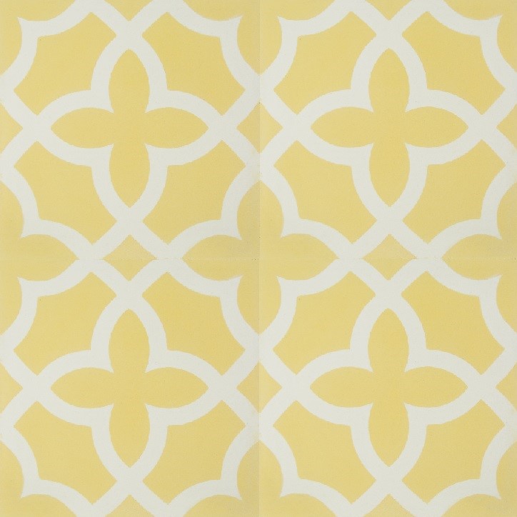 Baldosa hidráulica Albaicín amarillo. Mosaicos Lamardelejos (2)
